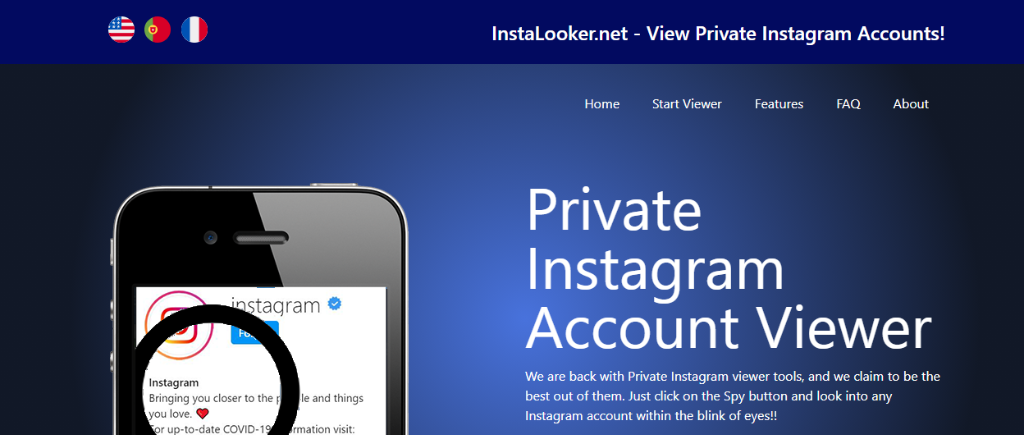 instalooker homepage