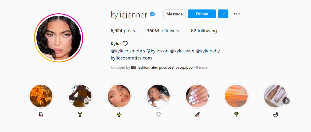 Kylie jenner instagram