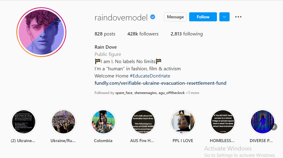 rain dove instagram